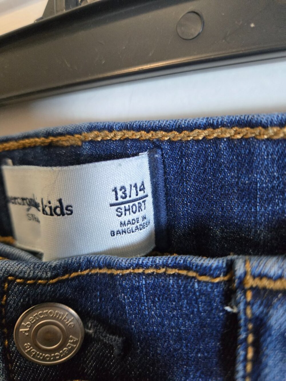 Abercrombie Kids Boys 13/14 Short Straight Leg Jeans Blue Denim - Picture 4 of 8
